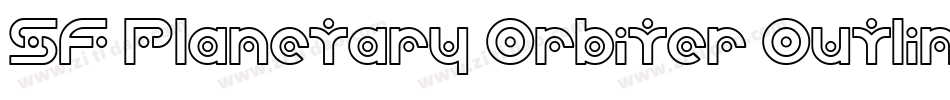 SF Planetary Orbiter Outline Italic字体转换